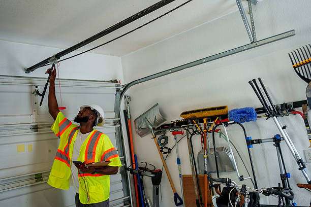 Professional Garage Door Panel Replacement technician working in Pendergrass, GA
